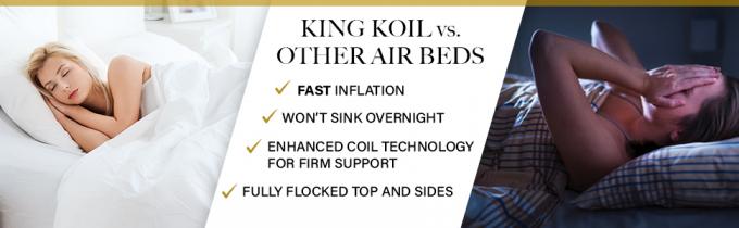 펌프 파열 침대 에어 매트레스에서 건축하는을 가진 임금 koil 대형 사치품에 의하여 올려지는 airbed 팽창식 침대